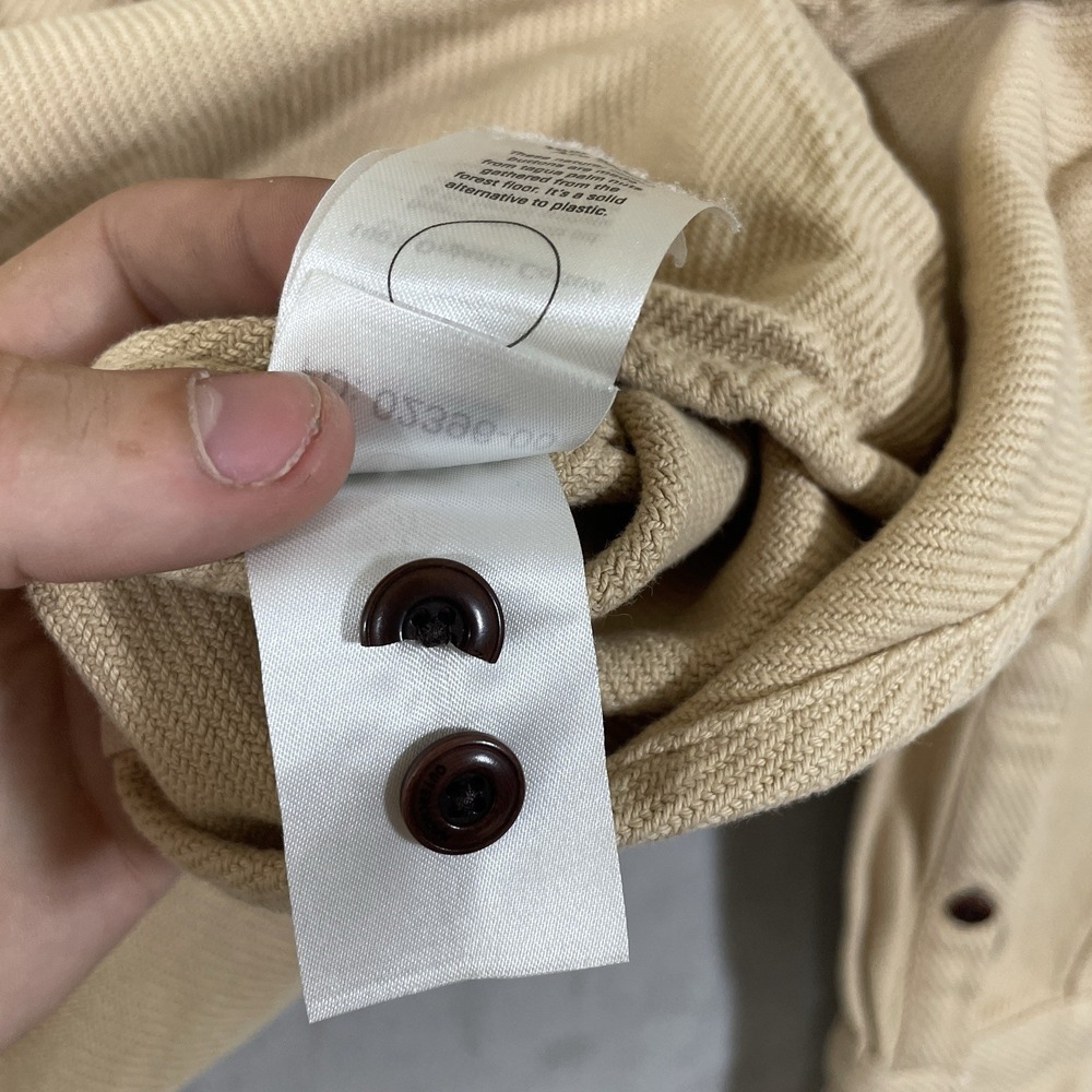 Outerknown Blanket Shirt Men's Medium Tan Heavy Flannel Cotton Button Up Casual - Picture 9 of 11